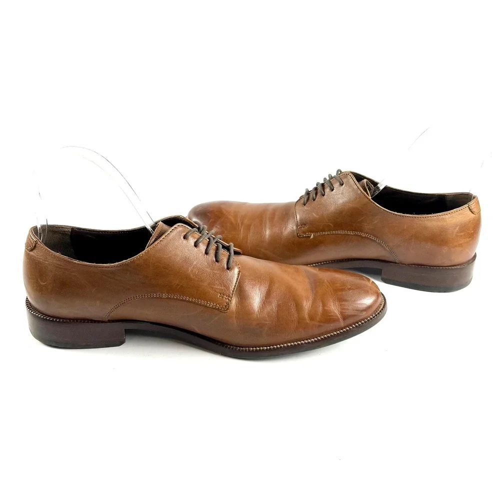 COLE HAAN  Benton Plain Oxford British Tan Men's Size 10.5 M‎ Dress Shoes C24118
